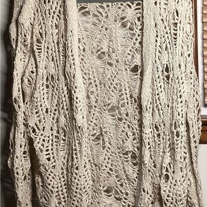 NATURAL LIFE Ivory Open-Knit Cardigan